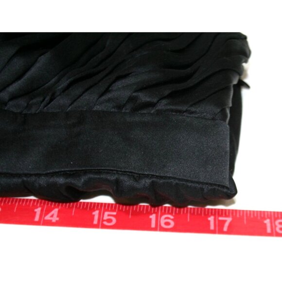 Y2K Black 100% Silk Babydoll Top Empire Waist Cami Womens 14 Whimsygoth Feminine - Picture 3 of 4